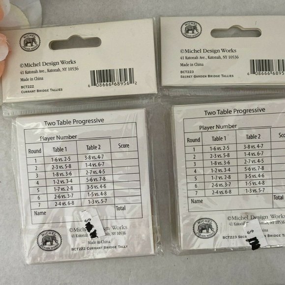 Michel Design Works Bridge Tallies 2 Packs Vintage - Picture 12 of 12